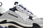  Balenciaga Triple S White Dark Blue 534217 W09E1 9000