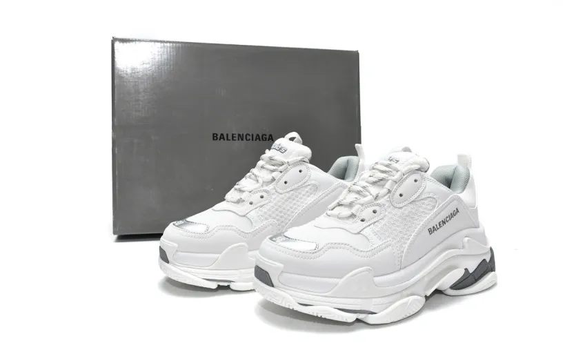  Balenciaga Triple S White Silver 524039 W2FS4 1200 