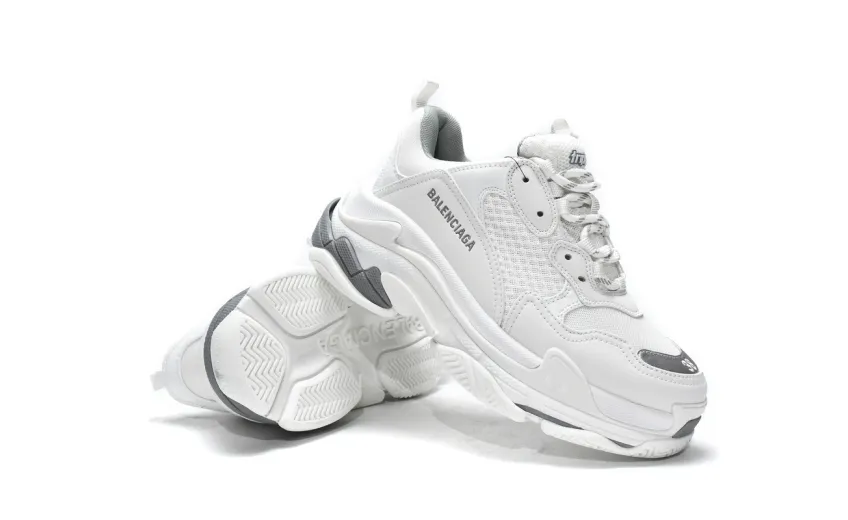  Balenciaga Triple S White Silver 524039 W2FS4 1200 