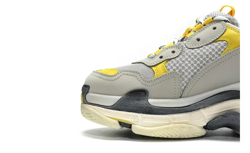  Balenciaga Triple S Grey Yellow 524037 W0E1 9000