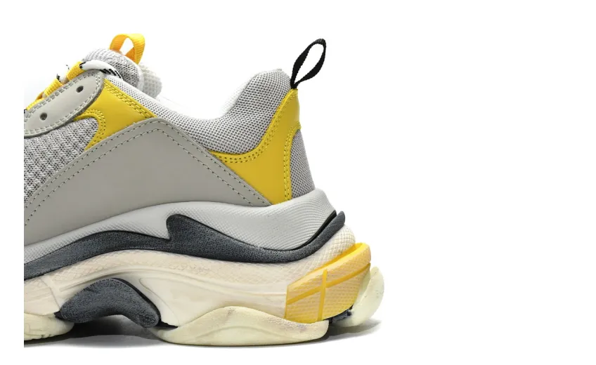  Balenciaga Triple S Grey Yellow 524037 W0E1 9000
