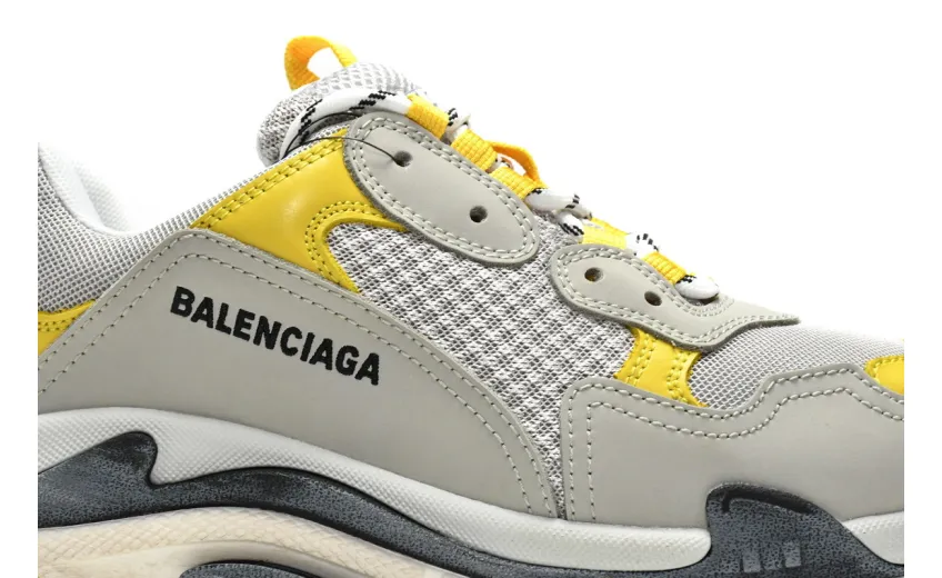  Balenciaga Triple S Grey Yellow 524037 W0E1 9000