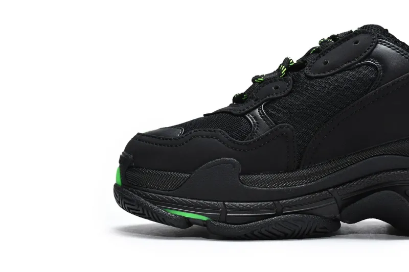  Balenciaga Triple S Black Green 544355 W09ON 1045