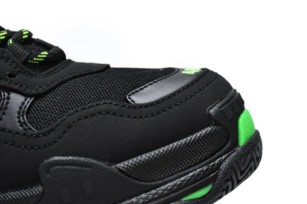  Balenciaga Triple S Black Green 544355 W09ON 1045
