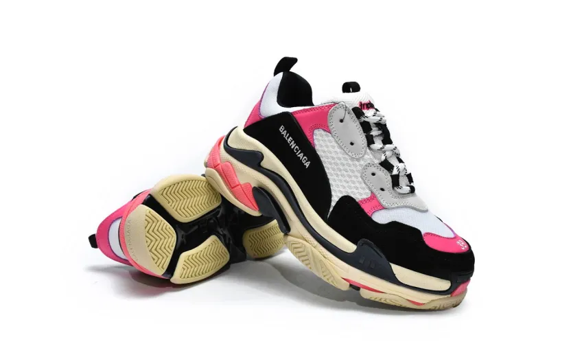  Balenciaga Triple S Black Pink 524039 W09O6 5671