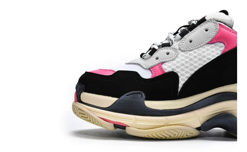  Balenciaga Triple S Black Pink 524039 W09O6 5671