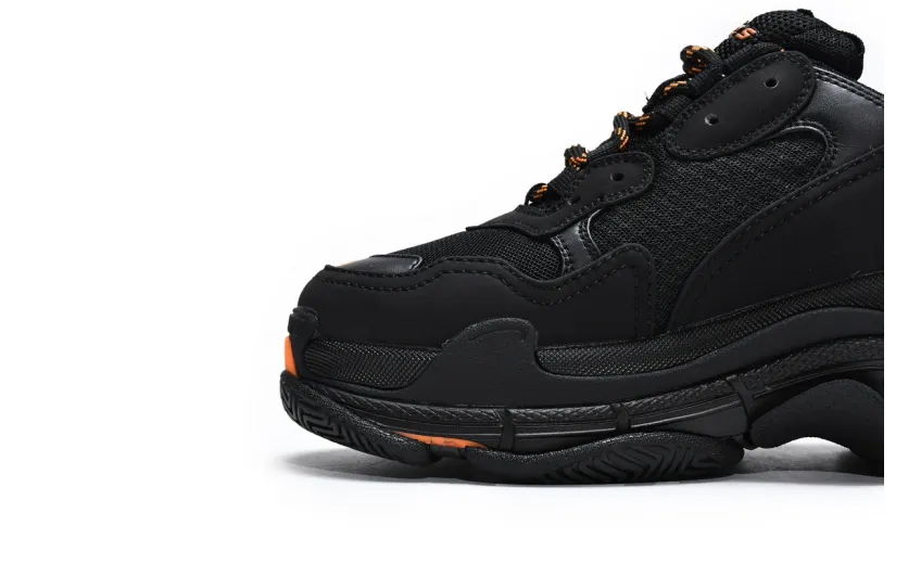  Balenciaga Triple S Black Orange 536737 W2FA1 9188