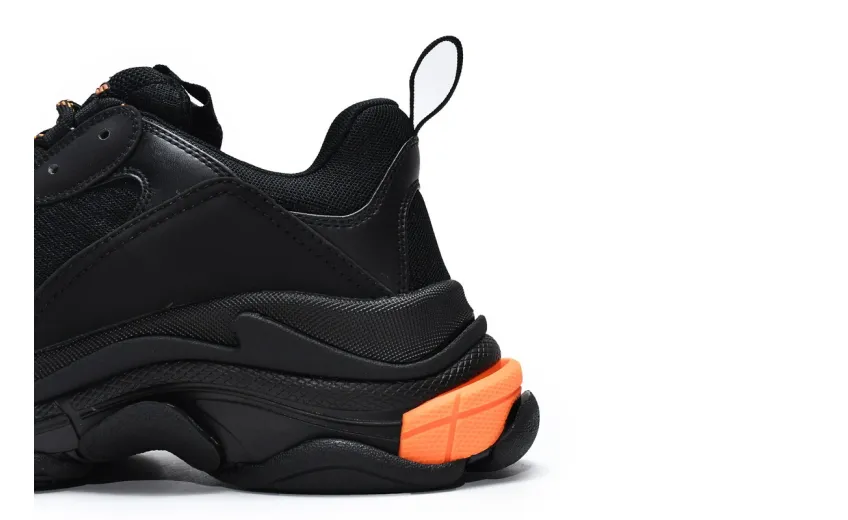  Balenciaga Triple S Black Orange 536737 W2FA1 9188