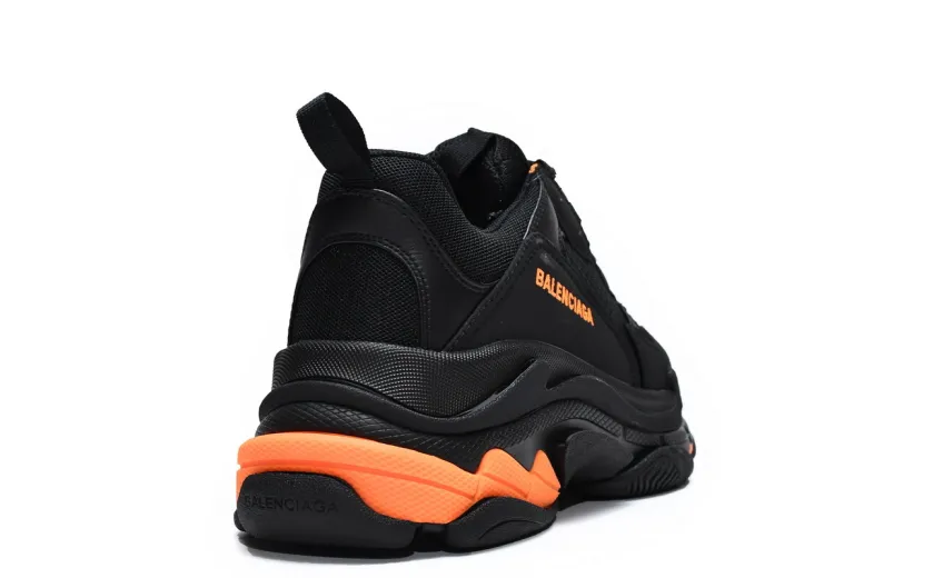  Balenciaga Triple S Black Orange 536737 W2FA1 9188