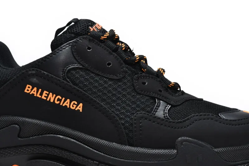  Balenciaga Triple S Black Orange 536737 W2FA1 9188