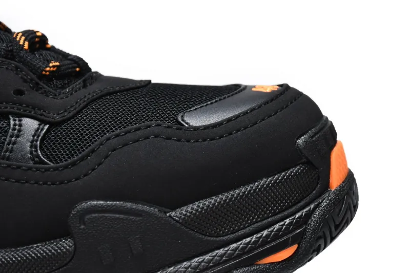  Balenciaga Triple S Black Orange 536737 W2FA1 9188