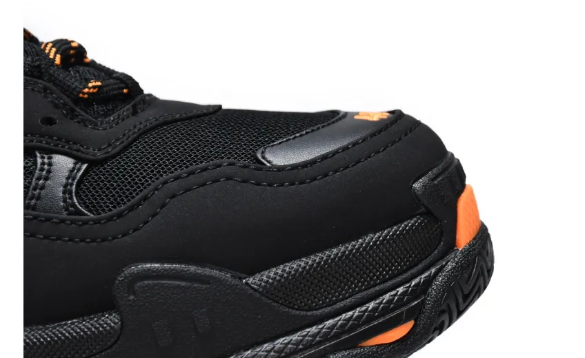  Balenciaga Triple S Black Orange 536737 W2FA1 9188