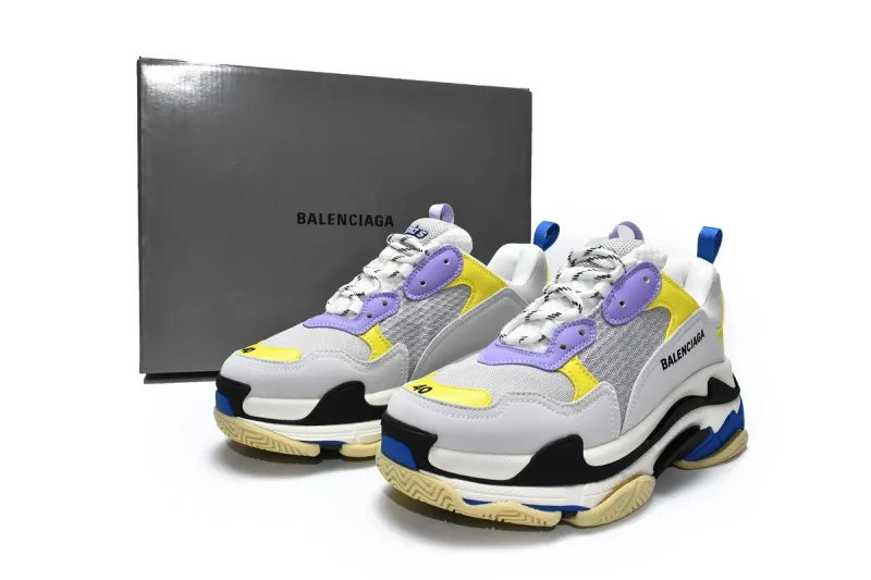  Balenciaga Triple S Black Grey Blue 524039 W09OH 8081