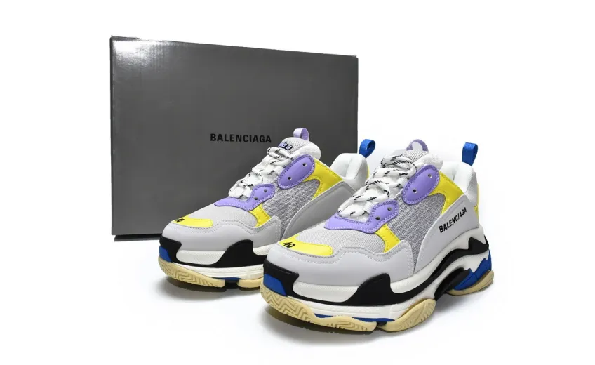  Balenciaga Triple S Black Grey Blue 524039 W09OH 8081