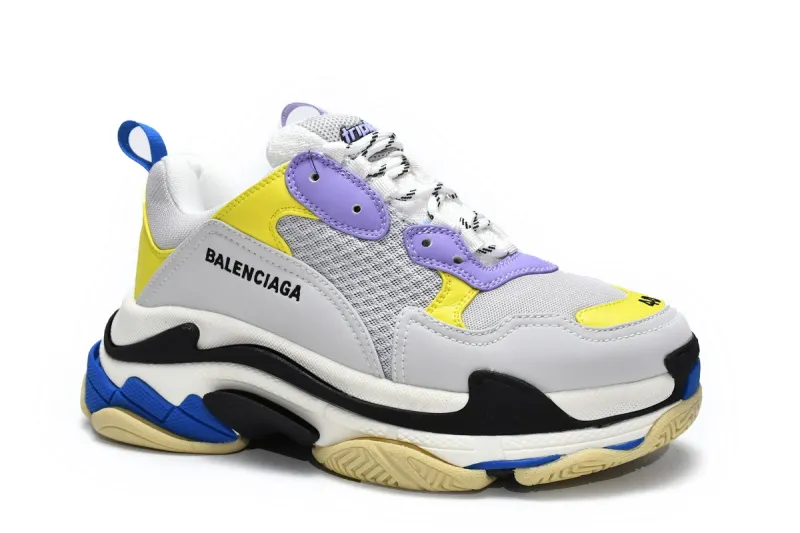  Balenciaga Triple S Black Grey Blue 524039 W09OH 8081