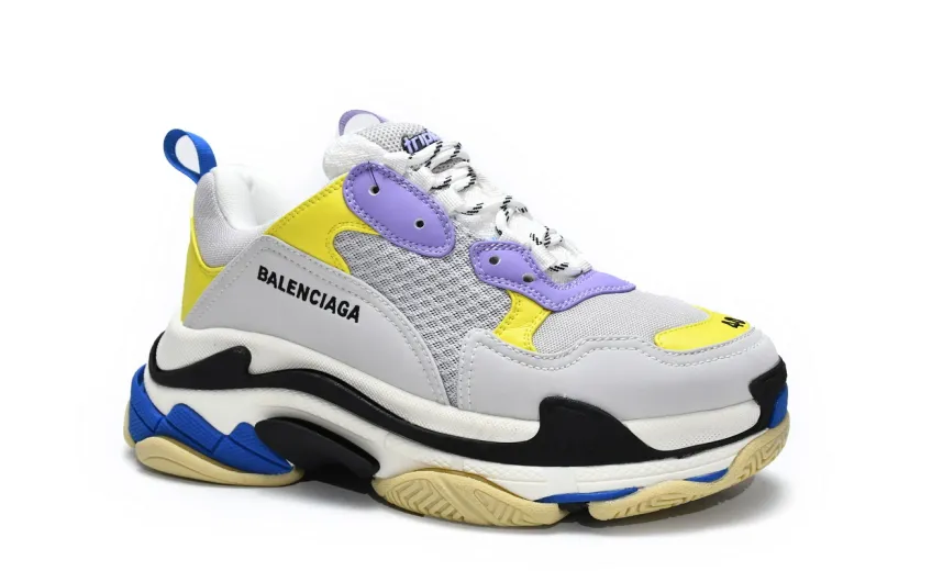  Balenciaga Triple S Black Grey Blue 524039 W09OH 8081