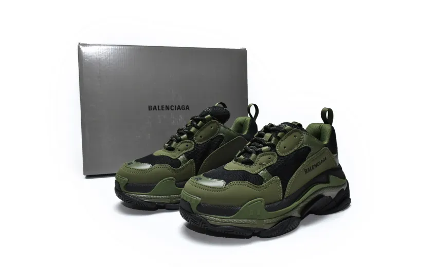  Balenciaga Triple S Army Green 536737 W09O6 9888