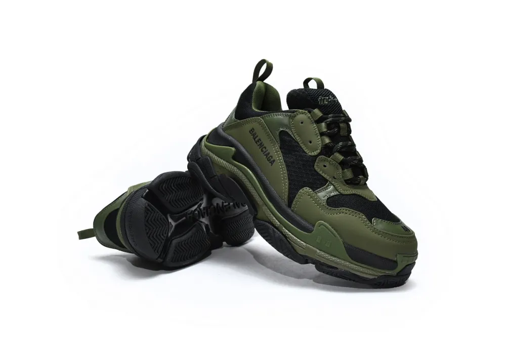 Balenciaga Triple S Army Green 536737 W09O6 9888