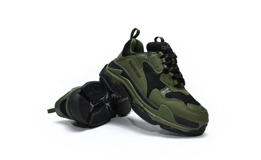  Balenciaga Triple S Army Green 536737 W09O6 9888