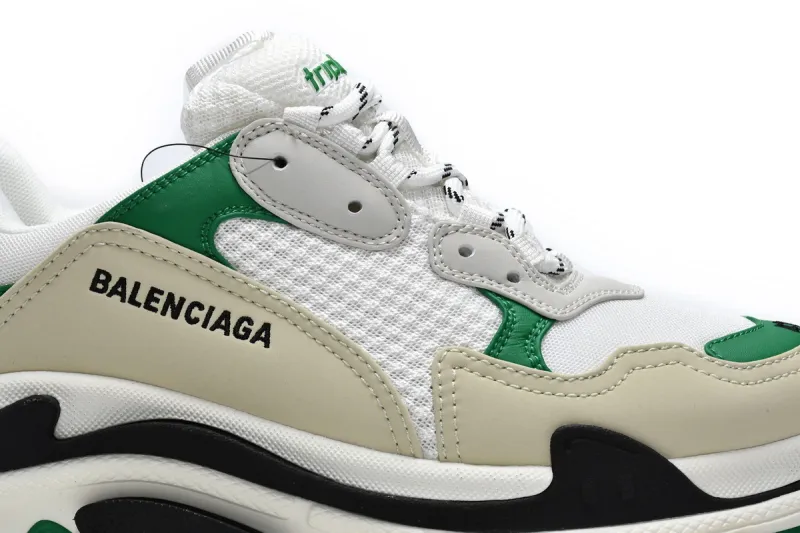  Balenciaga Triple S White Green 536737 W09O1 9090