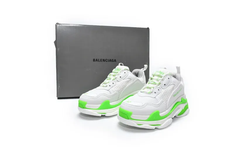  Balenciaga Triple S White Grey Green 524039 W2CA3 5390