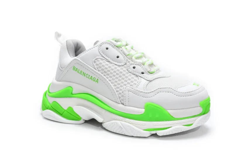  Balenciaga Triple S White Grey Green 524039 W2CA3 5390