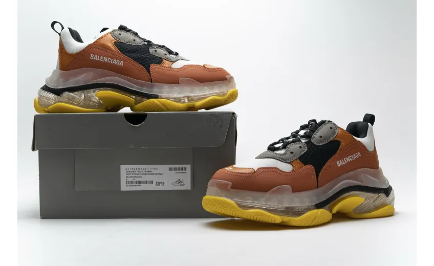  Balenciaga Triple S Black Orange 541624 W09E1 1766