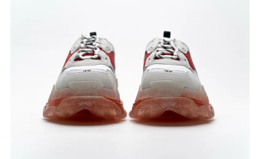  Balenciaga Triple S White Red 544351 W09E1 4552