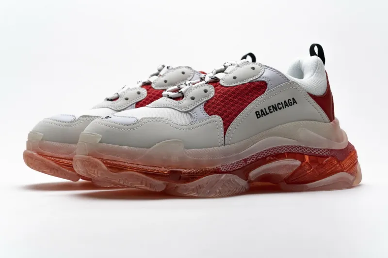  Balenciaga Triple S White Red 544351 W09E1 4552