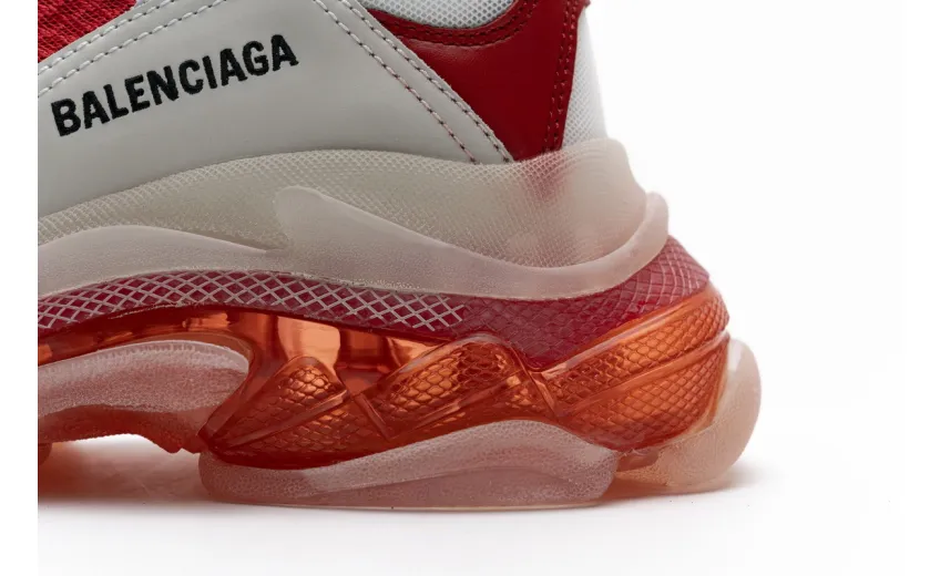  Balenciaga Triple S White Red 544351 W09E1 4552