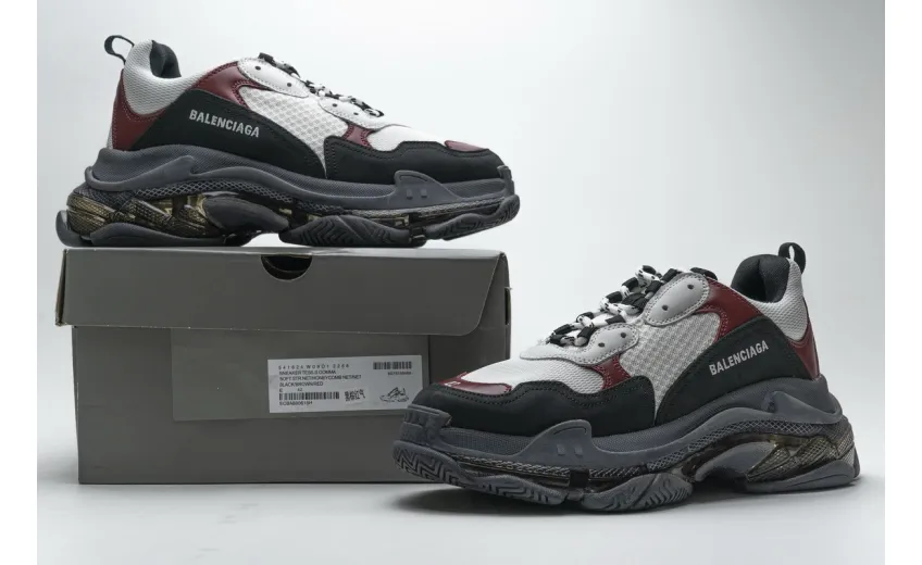  Balenciaga Triple S Black Brown Red 541624 W09O1 2268 