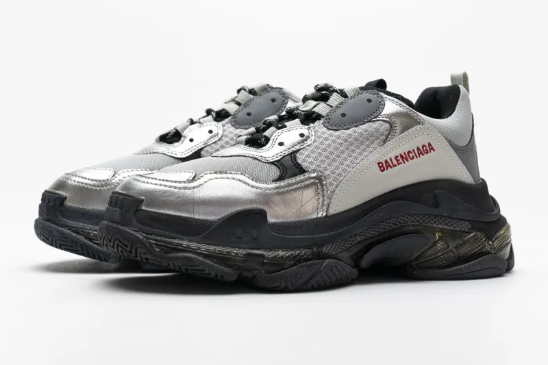  Balenciaga Triple S Black Silver 541624 W09E1 7320 