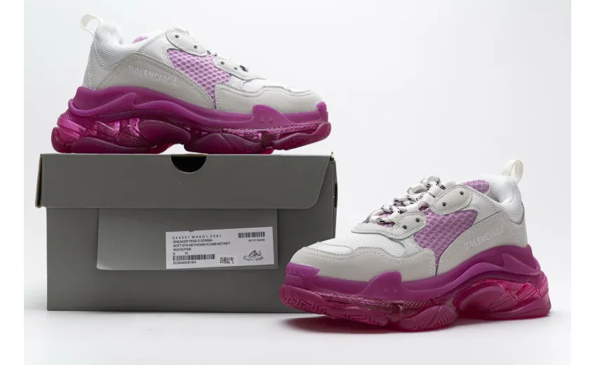  Balenciaga Triple S White Pink 544351 W09O1 2281