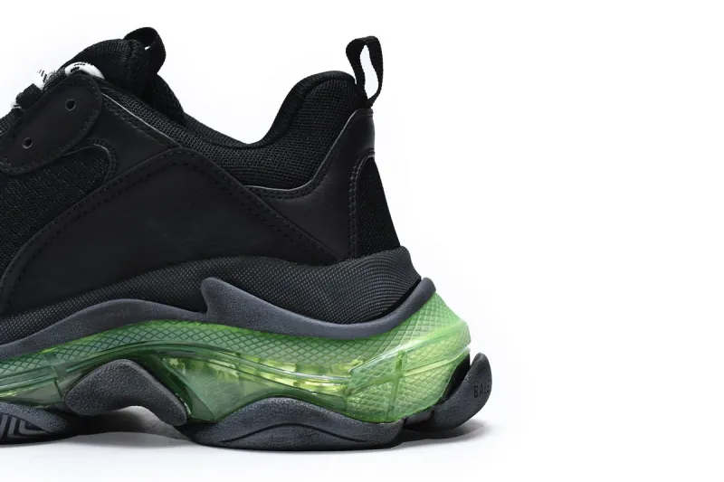  Balenciaga Triple S Black Green 544351 W09ON 1047