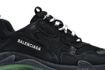  Balenciaga Triple S Black Green 544351 W09ON 1047