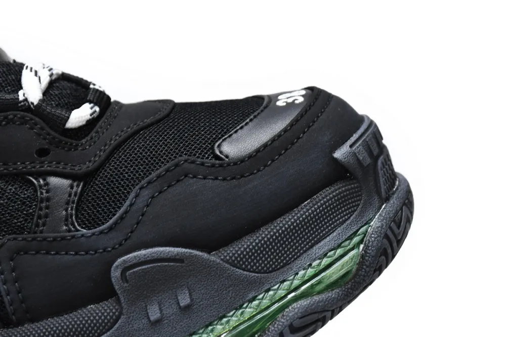  Balenciaga Triple S Black Green 544351 W09ON 1047