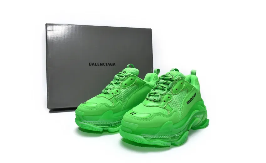  Balenciaga Triple S Fluorescent Green 541624 W09OL 3801