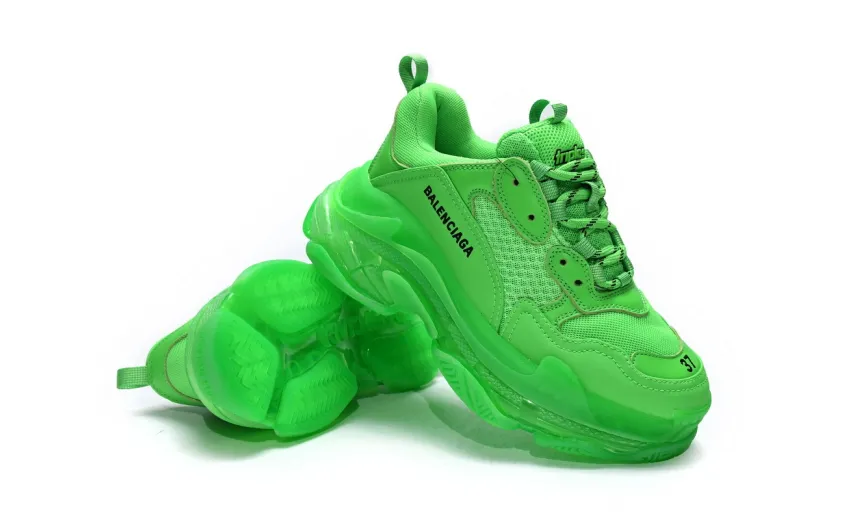  Balenciaga Triple S Fluorescent Green 541624 W09OL 3801