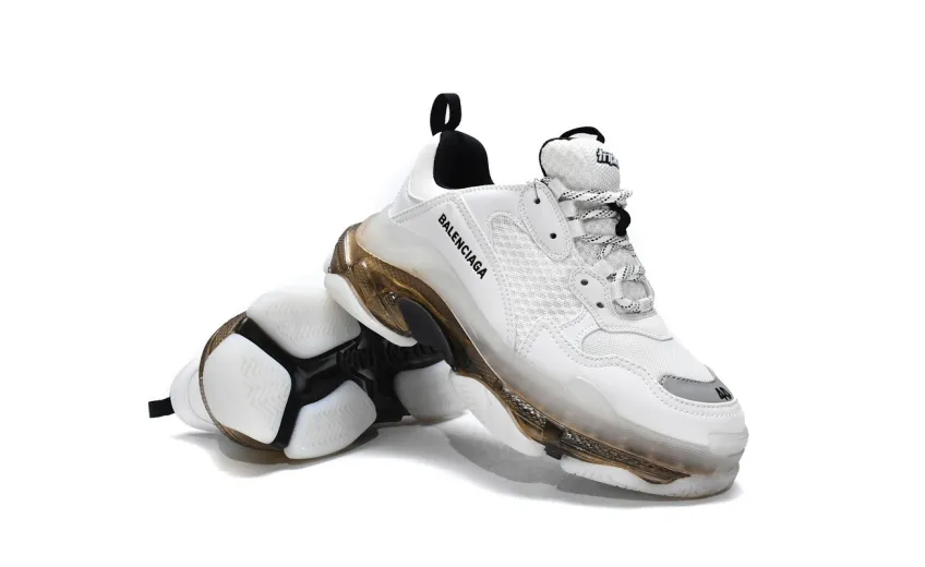  Balenciaga Triple S White Black 541624 W2GS1 9012