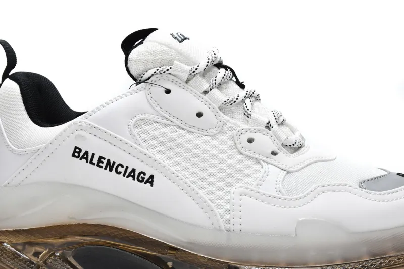  Balenciaga Triple S White Black 541624 W2GS1 9012