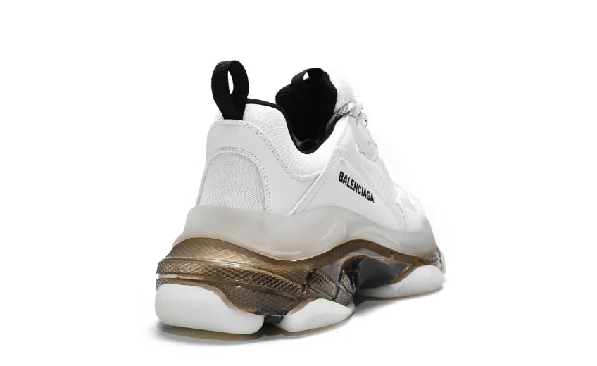  Balenciaga Triple S White Black 541624 W2GS1 9012