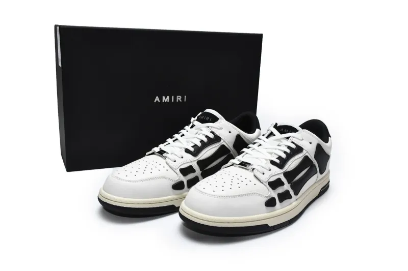  AMIRI Skel Top Low Whtie Black MFS003-111	