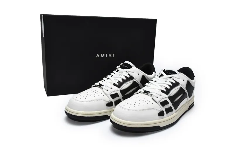  AMIRI Skel Top Low Whtie Black MFS003-111	