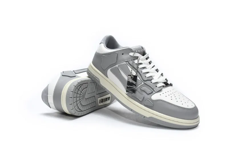  AMIRI Skel Top Low Whtie Grey MFS003-043	