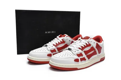  AMIRI Skel Top Low Whtie Red MFS003-124	 01