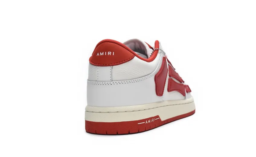  AMIRI Skel Top Low Whtie Red MFS003-124	