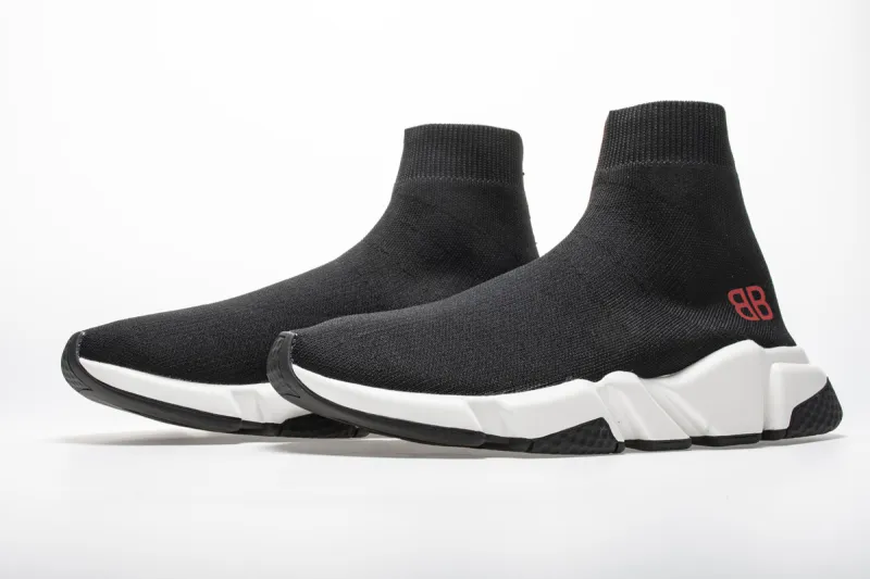  Balenciaga Stretch Mesh High Top Sneaker White Black