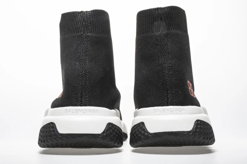  Balenciaga Stretch Mesh High Top Sneaker White Black