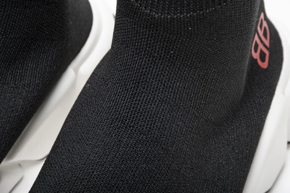  Balenciaga Stretch Mesh High Top Sneaker White Black
