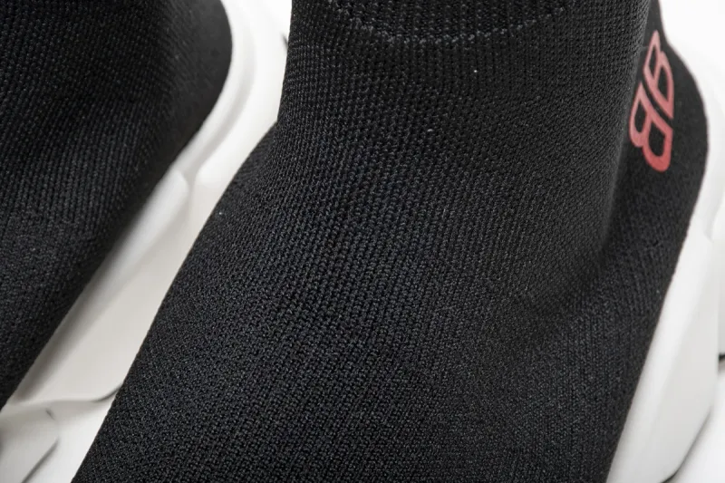  Balenciaga Stretch Mesh High Top Sneaker White Black